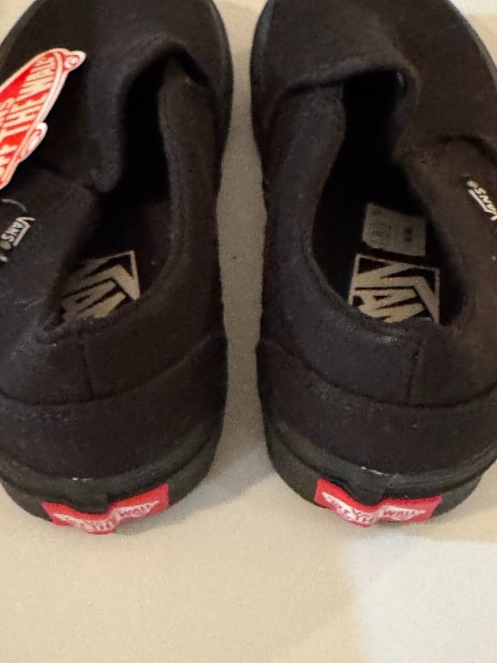 Vans Womens' Slip-On Black-on-Black Monochrome Sneakers, Size:Women's 5.5, NWT - Picture 5 of 7